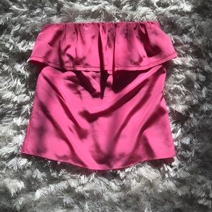 Lilly Pulitzer Pink ruffle strapless top